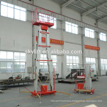 Aluminium hydraulic double mast man lift with CE